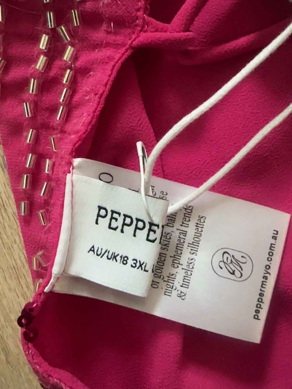 PEPPERMAYO strappy, sequin, embroidered, open back top! - Picture 3 of 3
